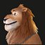 Cartoon Lion Rigged 3D model