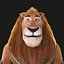 Cartoon Lion Rigged 3D model