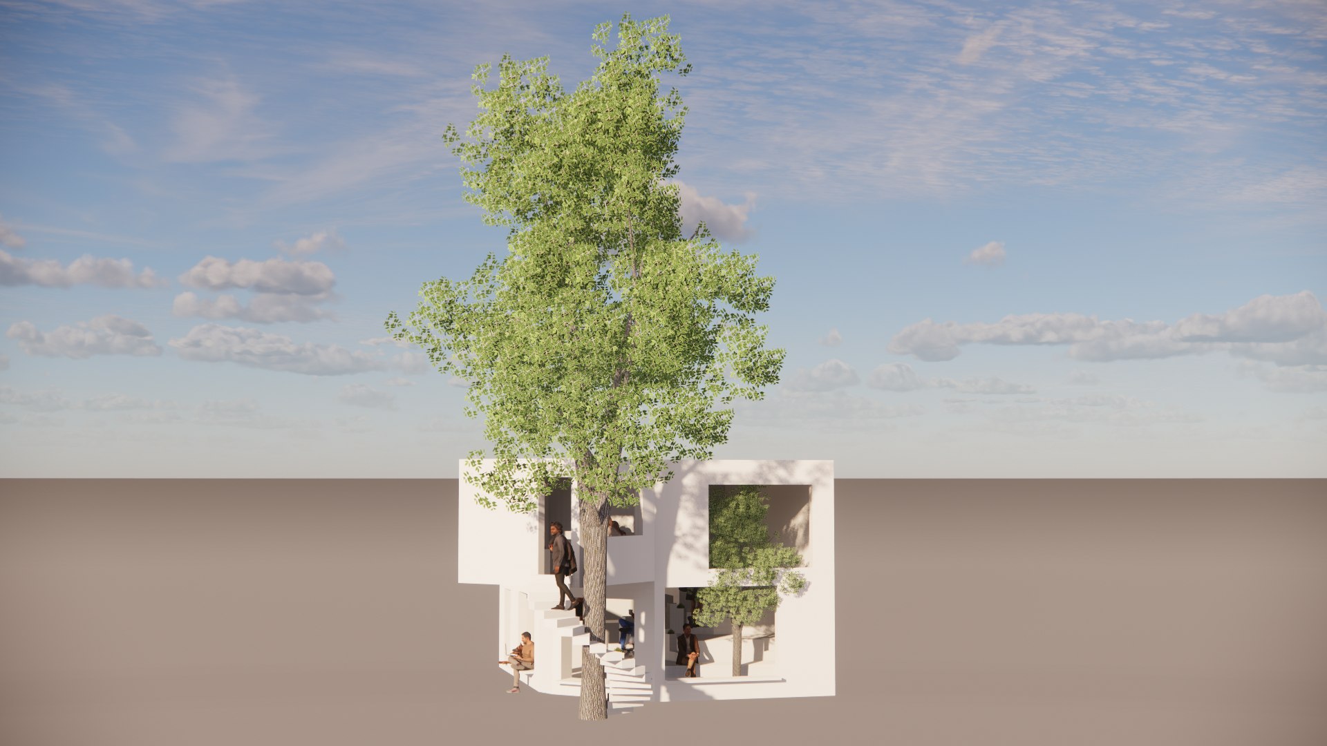 Free Conceptual Innovative Cafe Model - TurboSquid 2263467