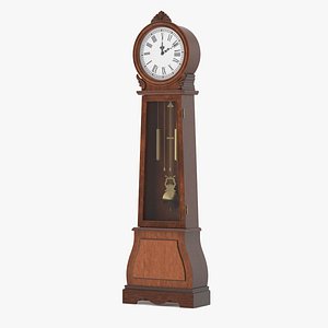 Grandfather Clock Dark Wood 3D model