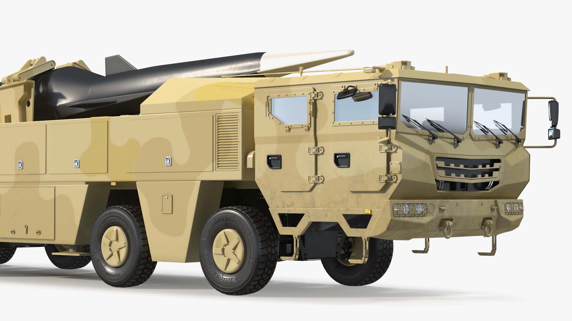 Atomic Missile on Road Mobile Vehicle Rigged for Maya 3D model ...