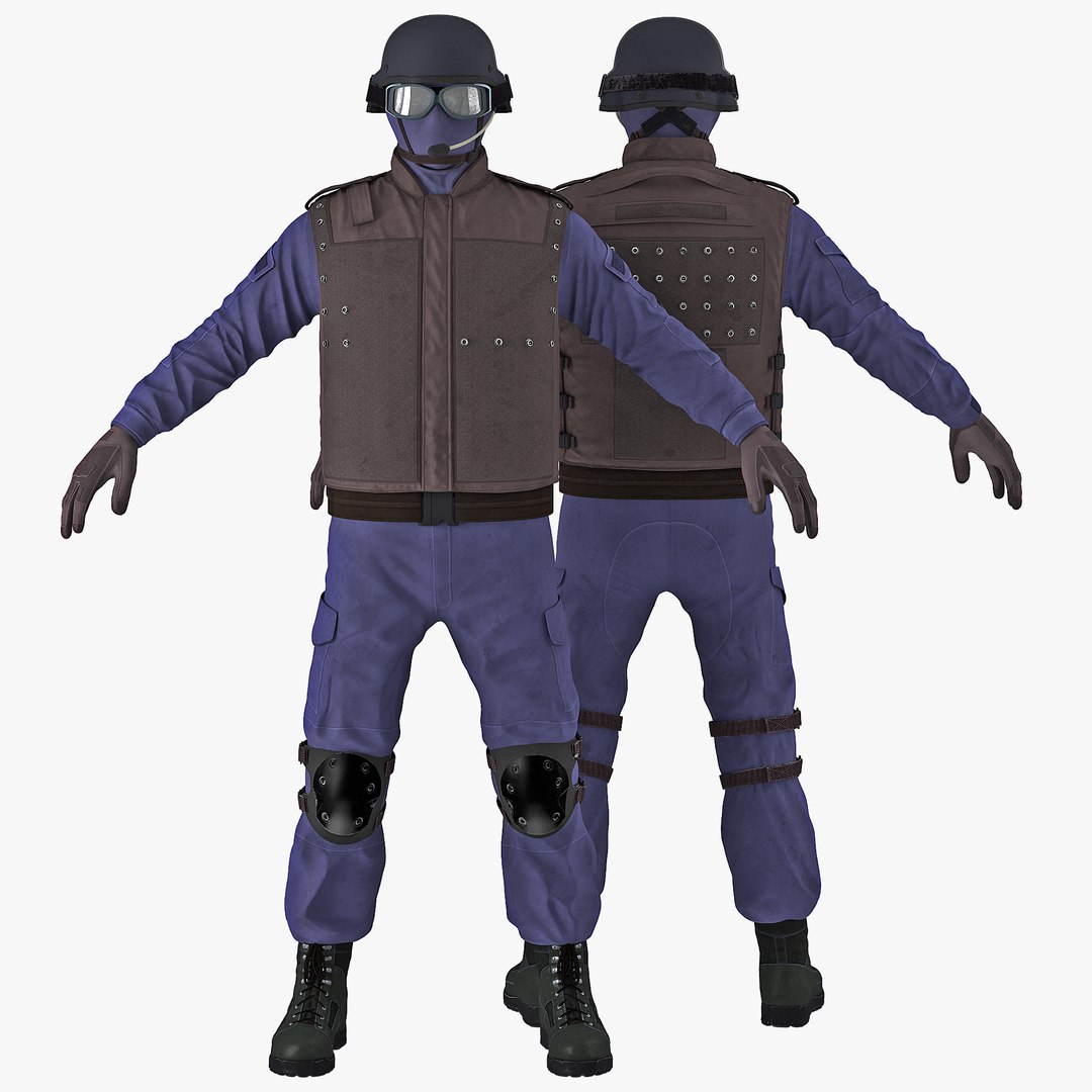 SWAT Uniform 3D model preview
