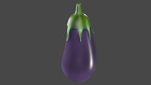 3D 3D Cartoon Eggplant