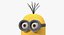 3D tall eyed minion rigged