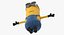 3D tall eyed minion rigged