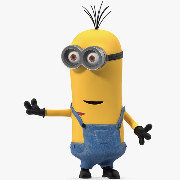 3D tall eyed minion rigged