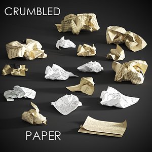 3D Crumpled paper model