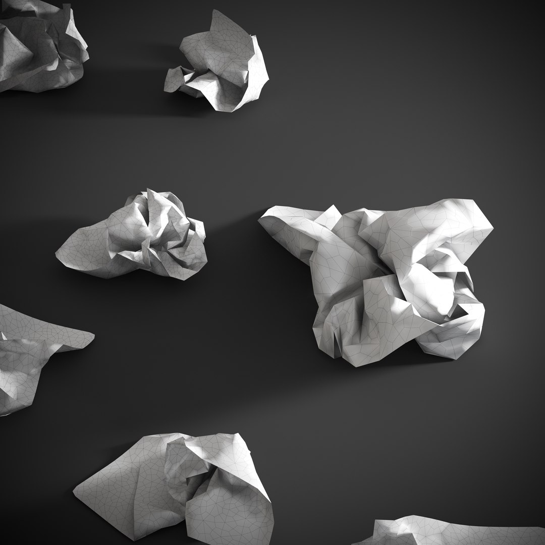 3D Crumpled paper model - TurboSquid 2003273