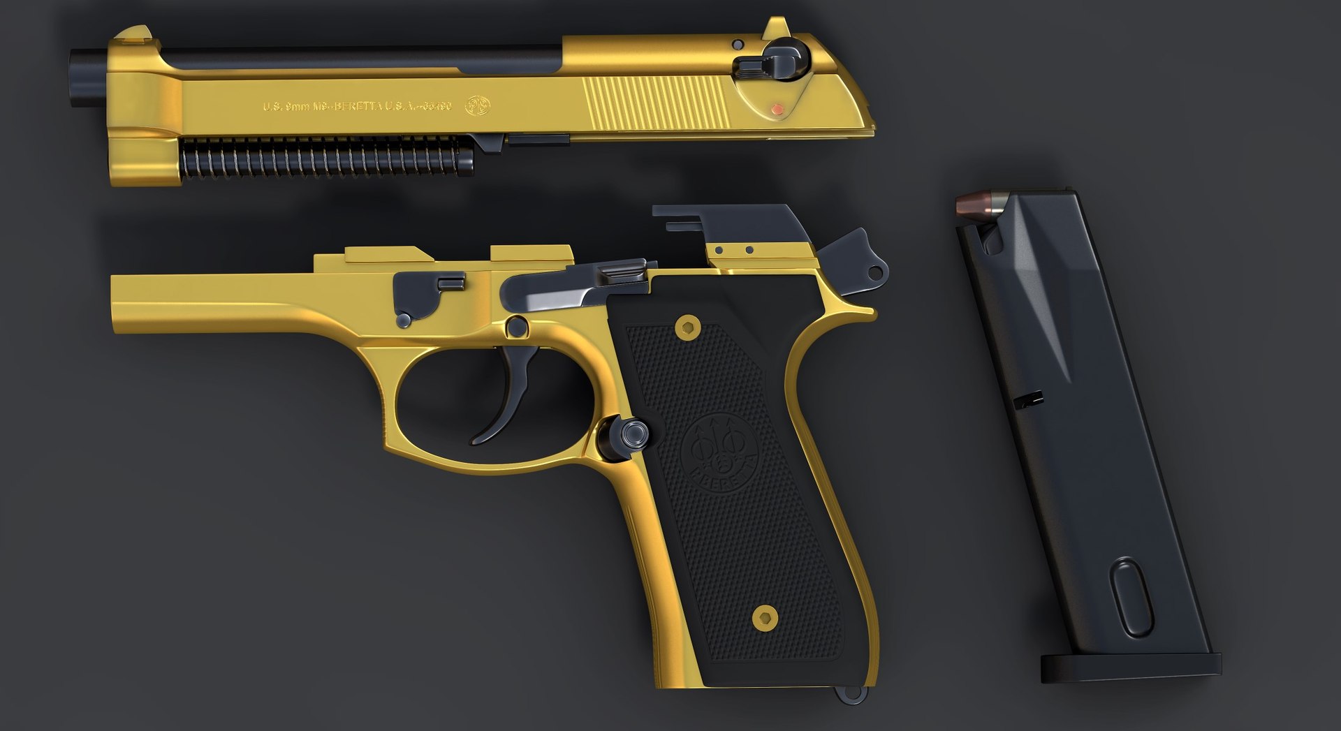 beretta m9 gold - model https://p.turbosquid.com/ts-thumb/dC/EVoSYf/9X1F9rxG/berm9g_a10/jpg/1555191122/1920x1080/fit_q87/6b386a4da3446652def5879dbaf68e50fbecda74/berm9g_a10.jpg