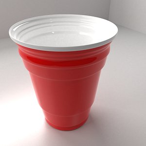 Red Plastic Cup 3D model