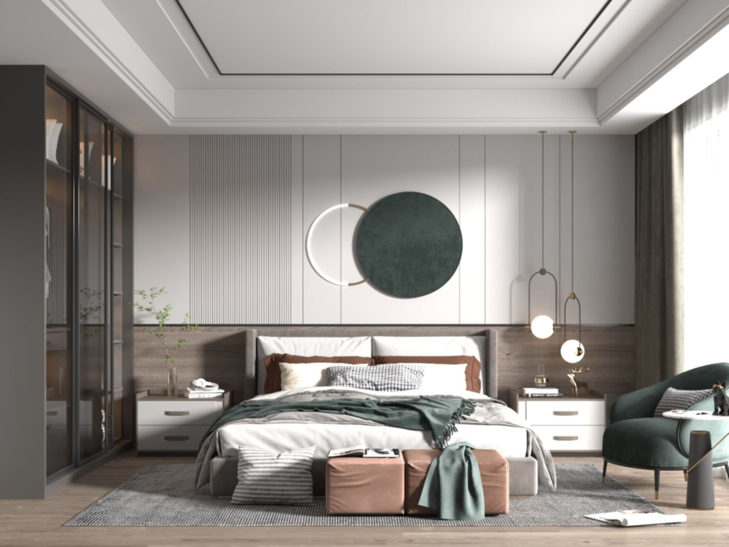 3D bedroom modern bed - TurboSquid 1701140