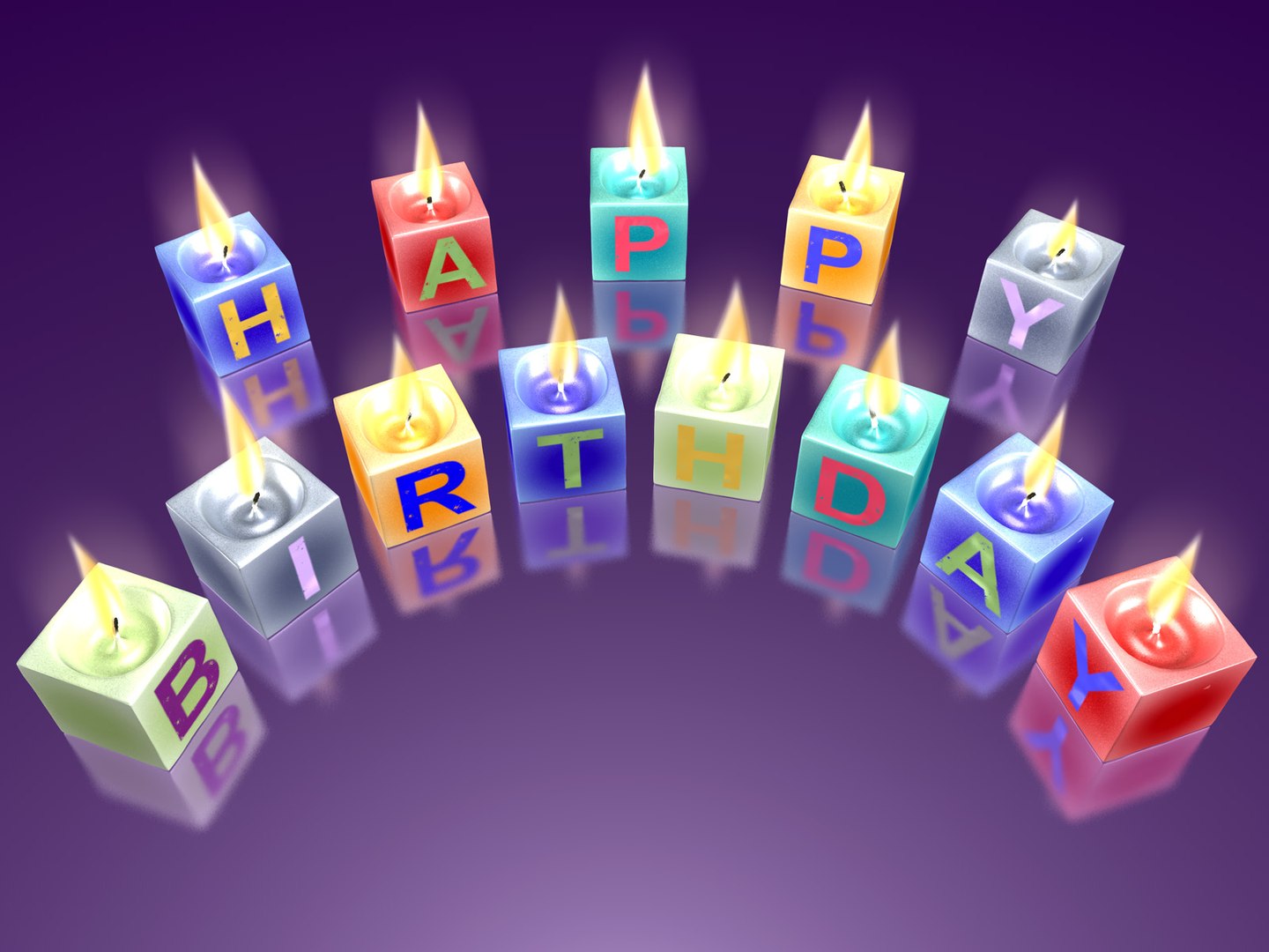 Birthday Candles 3d Model