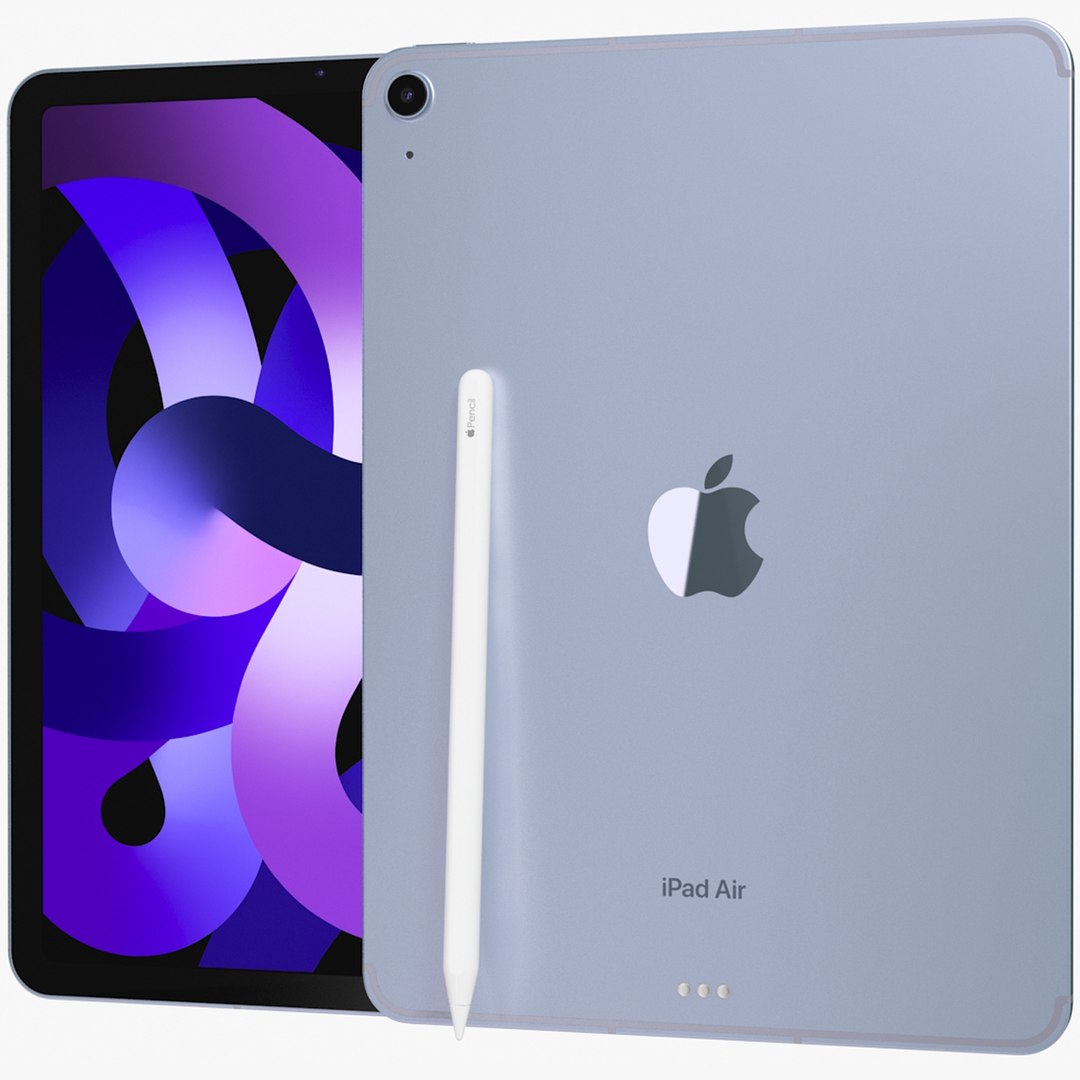 3D Apple IPad Air 2022 5th Gen WiFi And Cellular With Pencil