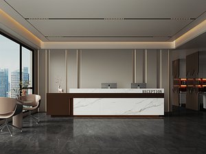 Modern Minimalist Office Reception Scene model