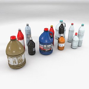 plastic bottles 3D model
