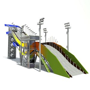 2022 beijing winter olympic ski jump ramp 3D