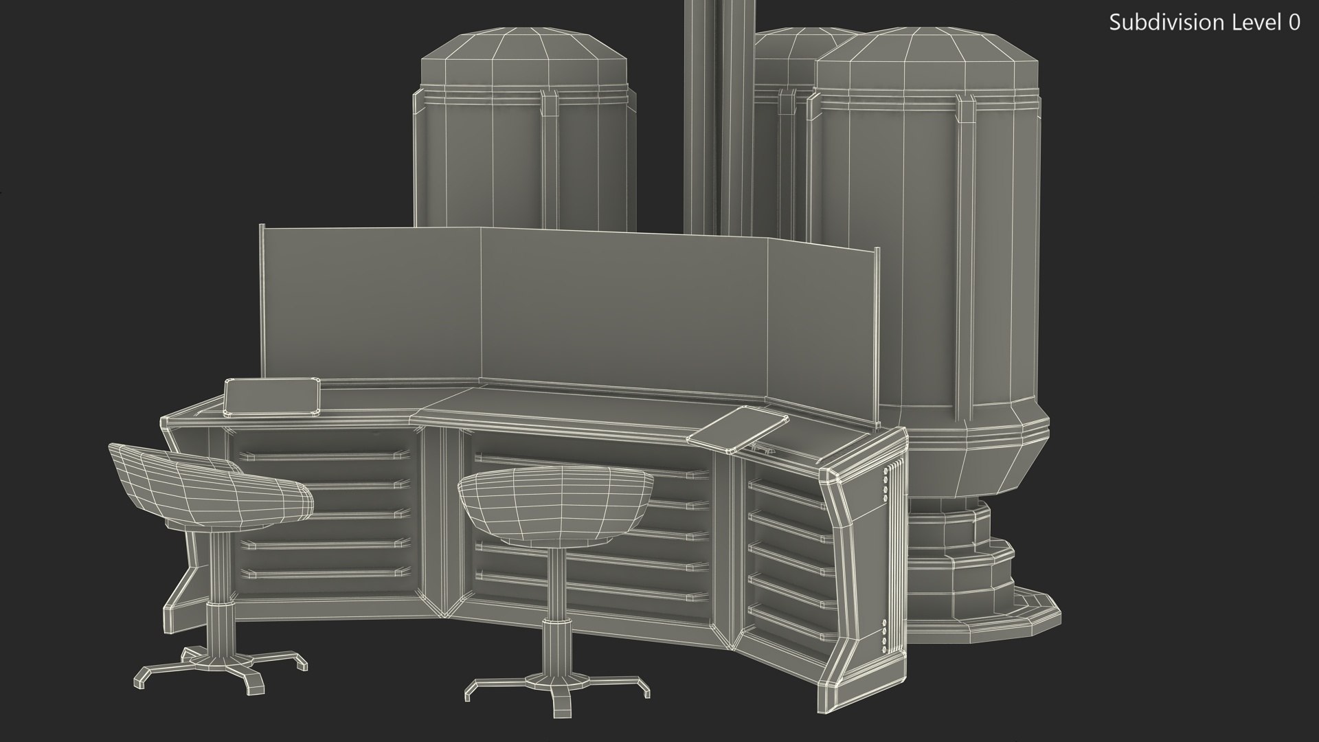 3D Futuristic Control Panel Station - TurboSquid 2318237
