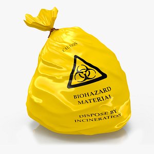 Yellow Biohazard Trash Bag