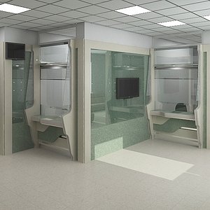 bank interior scene 3d max