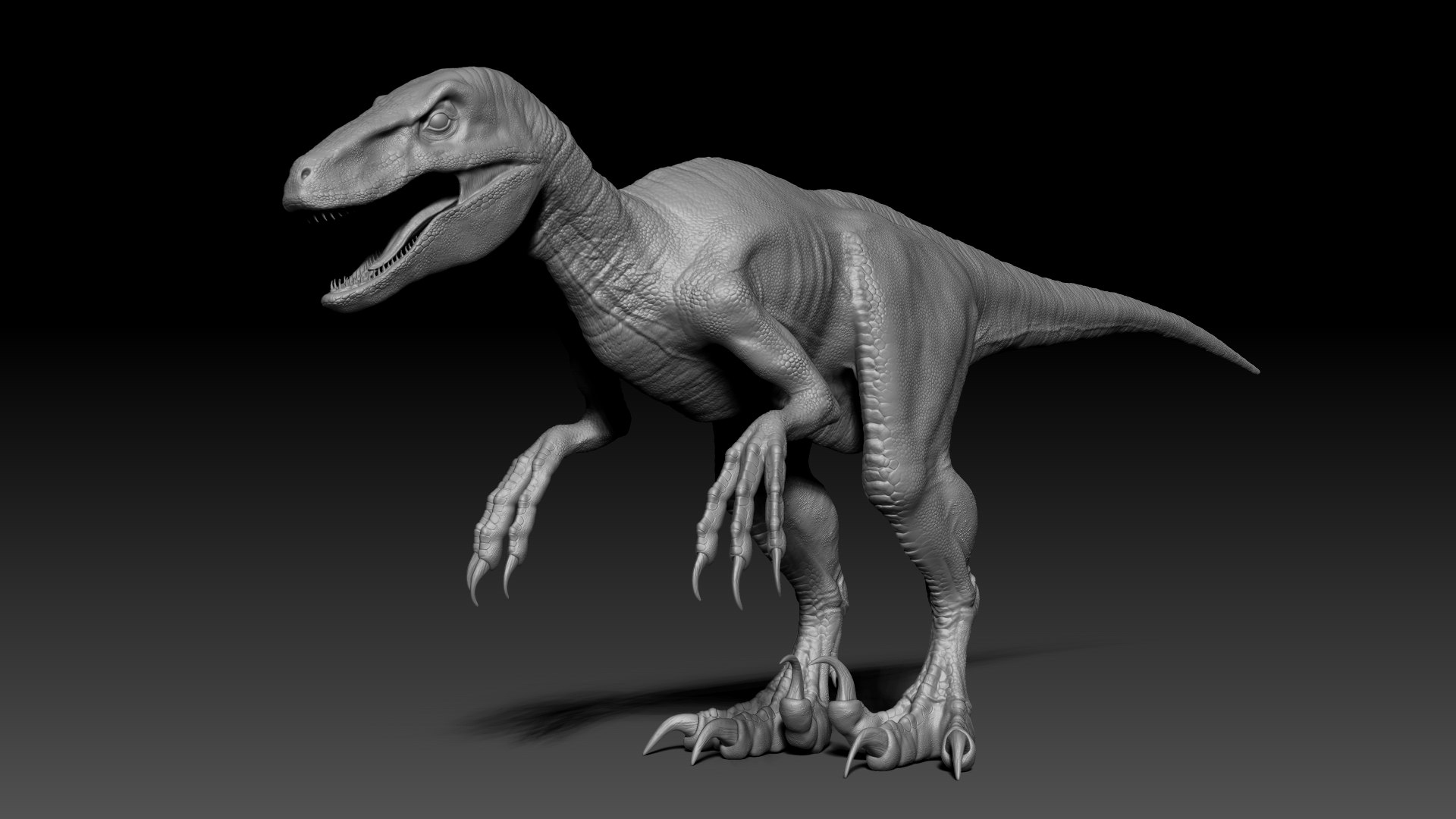 RAPTOR Dinosaur Hybrid Velociraptor Sculpt Project Model - TurboSquid ...