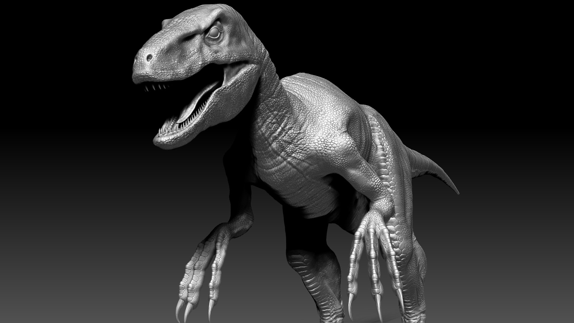 RAPTOR Dinosaur Hybrid Velociraptor Sculpt Project Model - TurboSquid ...