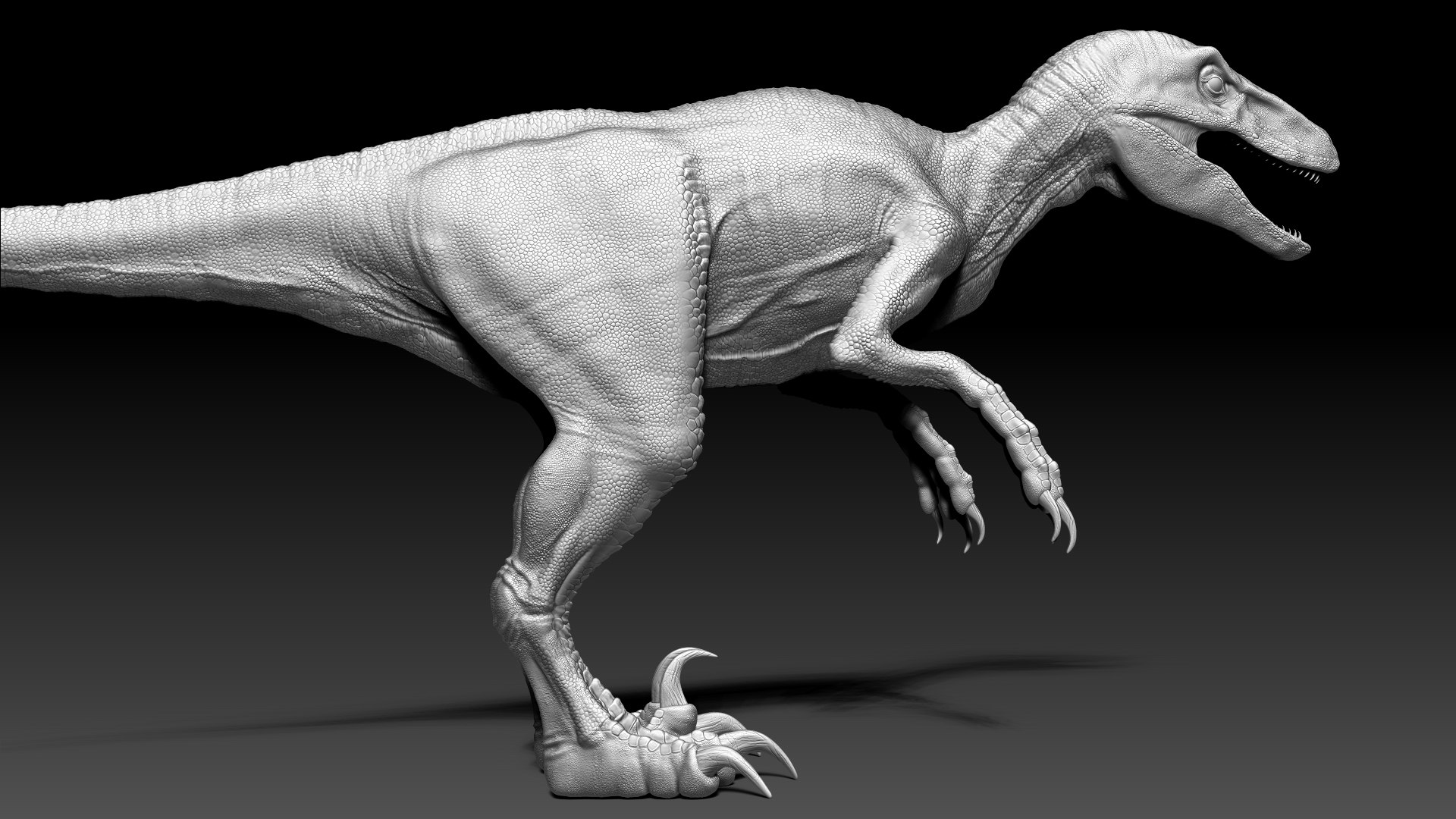 RAPTOR Dinosaur Hybrid Velociraptor Sculpt Project Model - TurboSquid ...