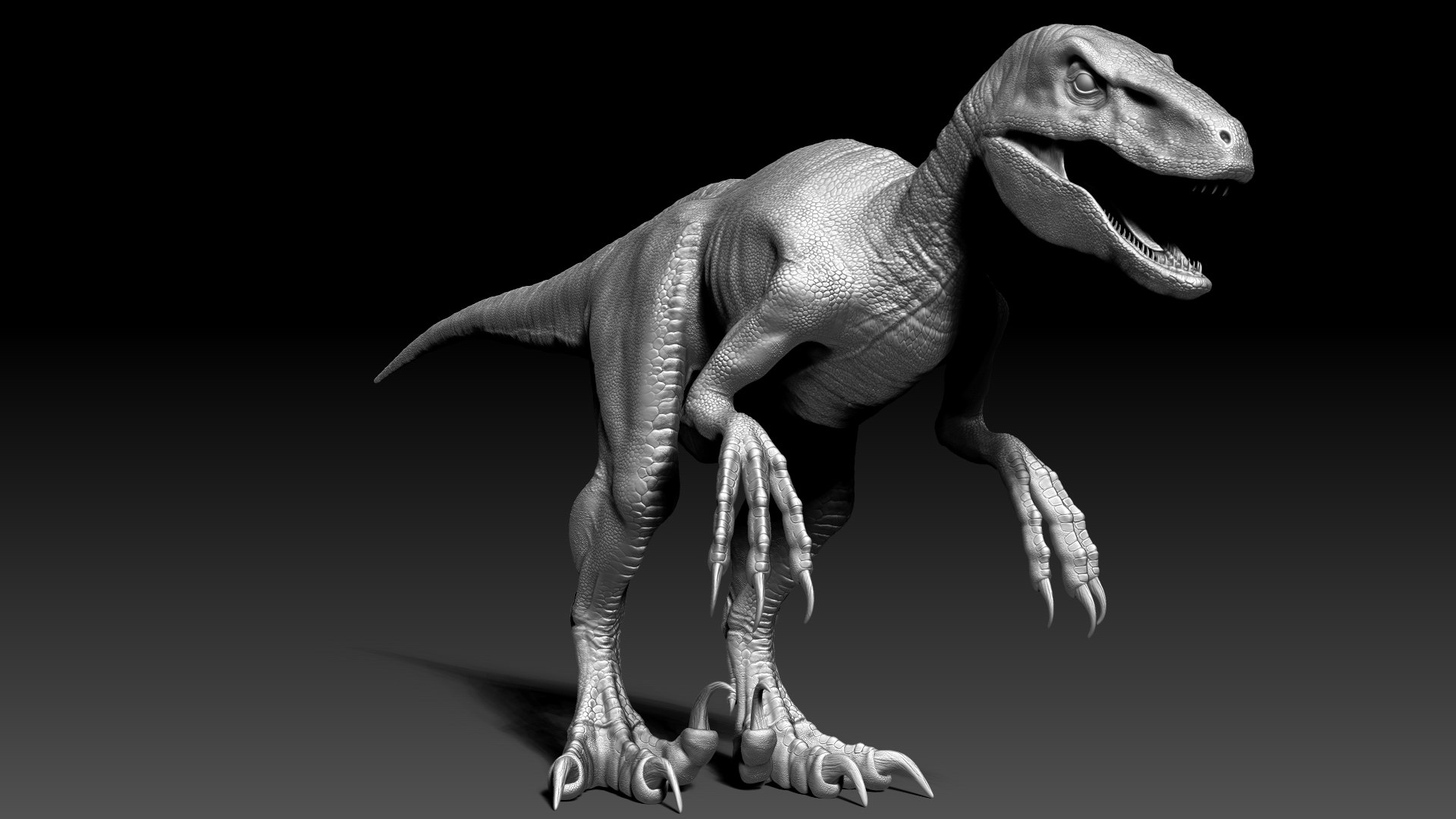 RAPTOR Dinosaur Hybrid Velociraptor Sculpt Project Model - TurboSquid ...