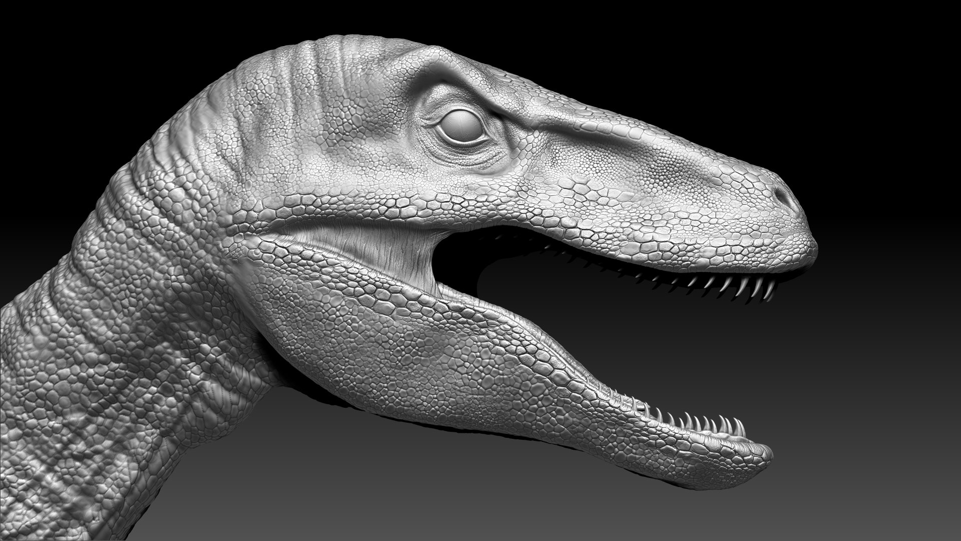 RAPTOR Dinosaur Hybrid Velociraptor Sculpt Project Model - TurboSquid ...