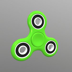 3D Green Fidget Spinner model