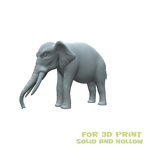 3D elephant animals mammal model