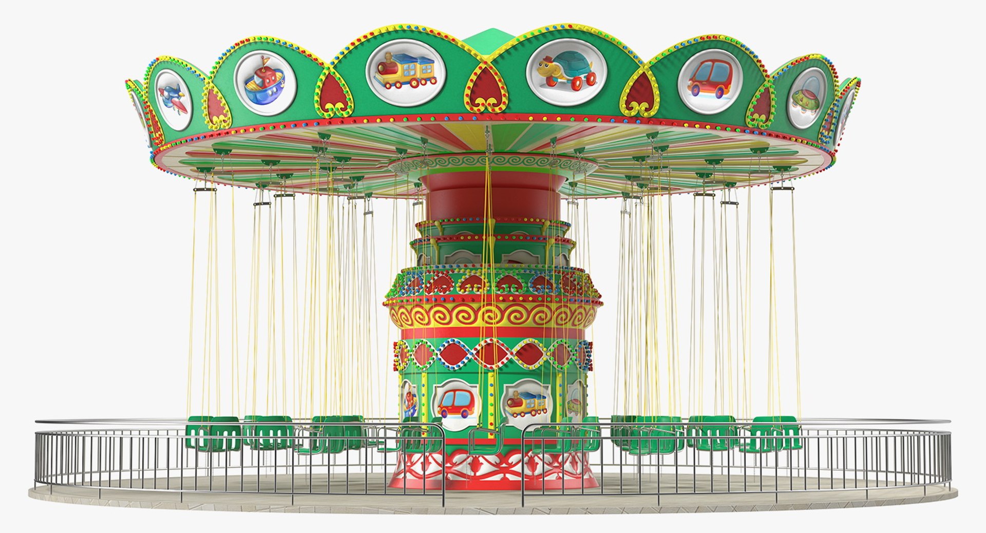 Swing Ride 3D model preview
