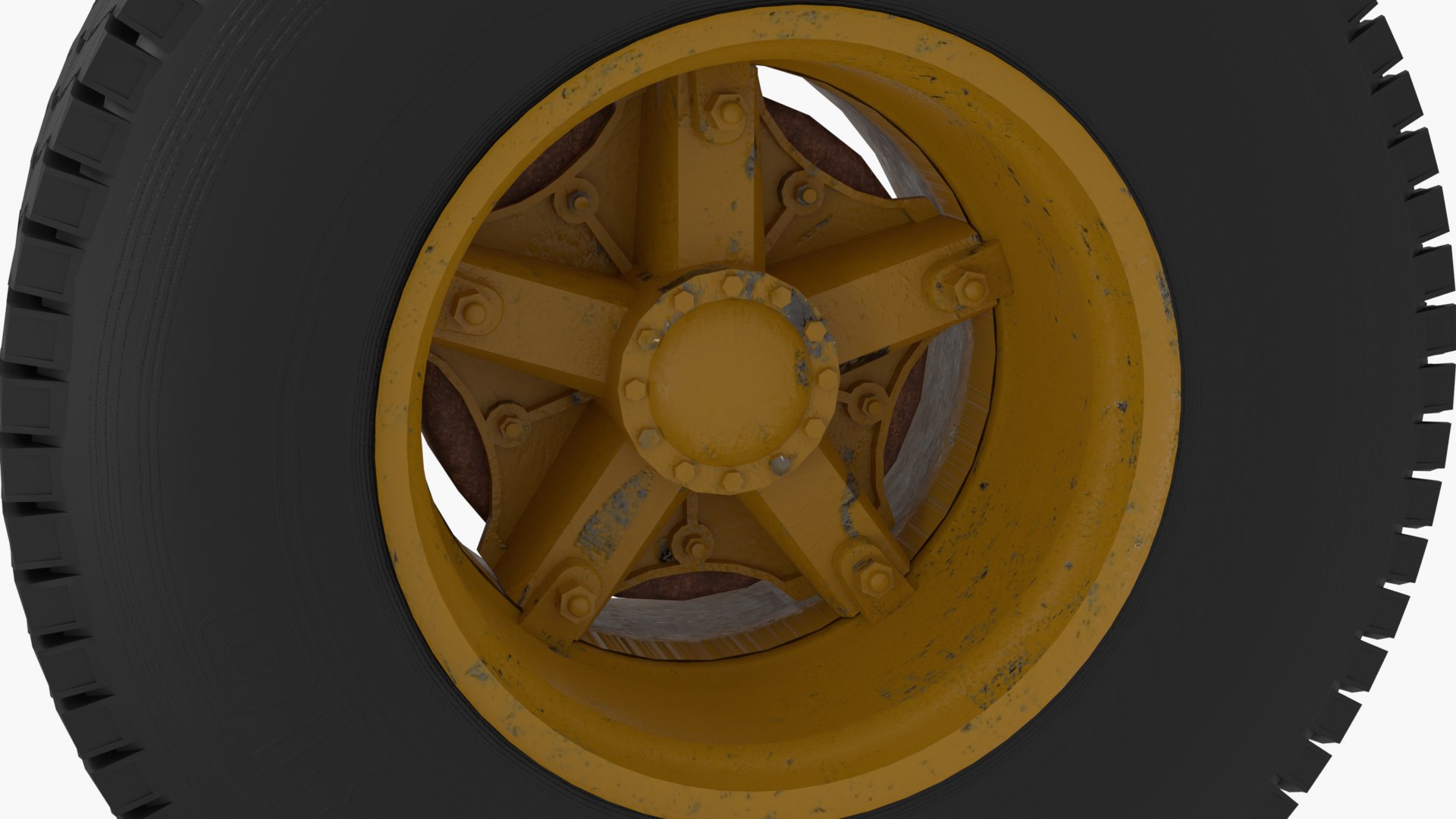 Old Truck Wheels 3D Model - TurboSquid 2027931