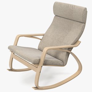 rocking chair brown 3D model
