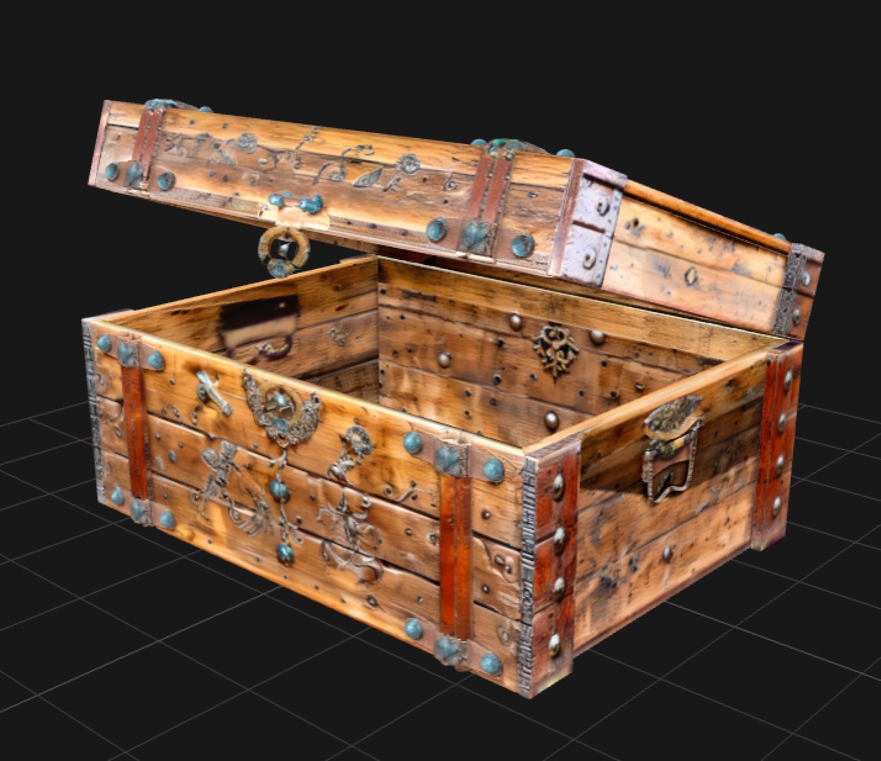 3D Model Old Treasure Box - TurboSquid 2194134