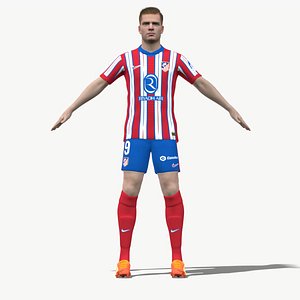 3D Rigged Alexander Sorloth Atletico Madrid 2025 3D