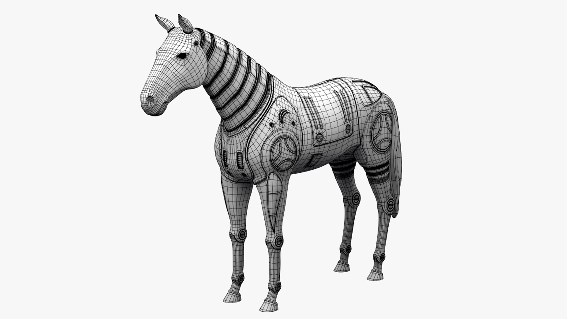 机器人马3d模型