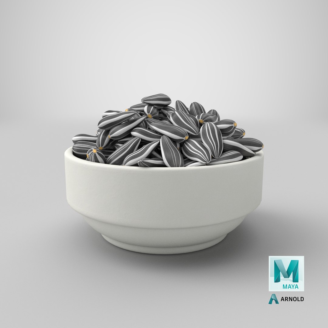 sunflower seeds bowl 3D model https://p.turbosquid.com/ts-thumb/dC/rM9Ri2/Fjuaiysh/stemcell_maya_arnold_render/png/1575691606/1920x1080/fit_q87/30582524384adc0e7c84798bae8314dc3d14be94/stemcell_maya_arnold_render.jpg