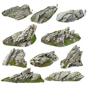 rocky cliffs pack 10 3D model