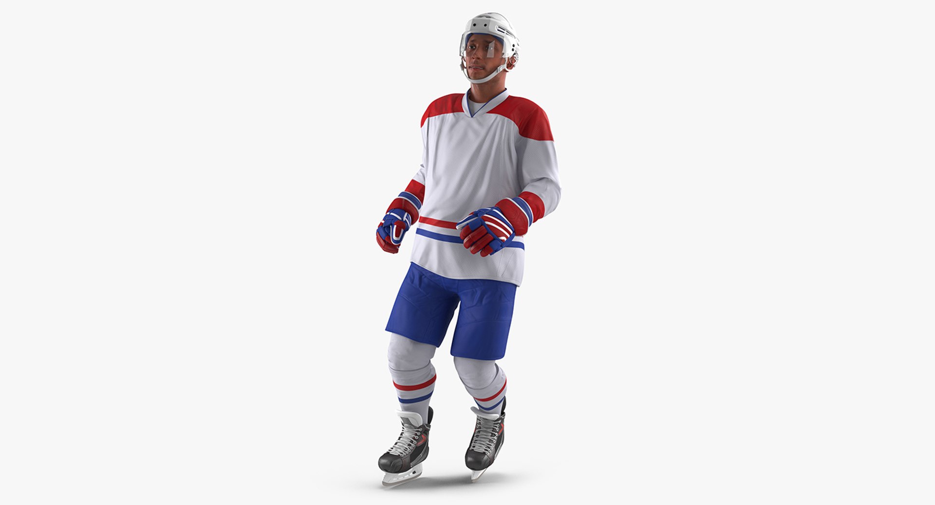Hockey Player Generic 3 Rigged 3D model preview