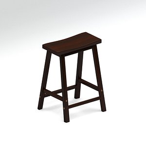 High wooden stool