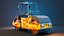 3D Road roller Machine PBR