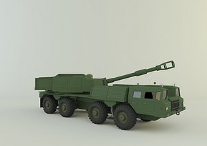 Russian Defense Gun A-222 3D model