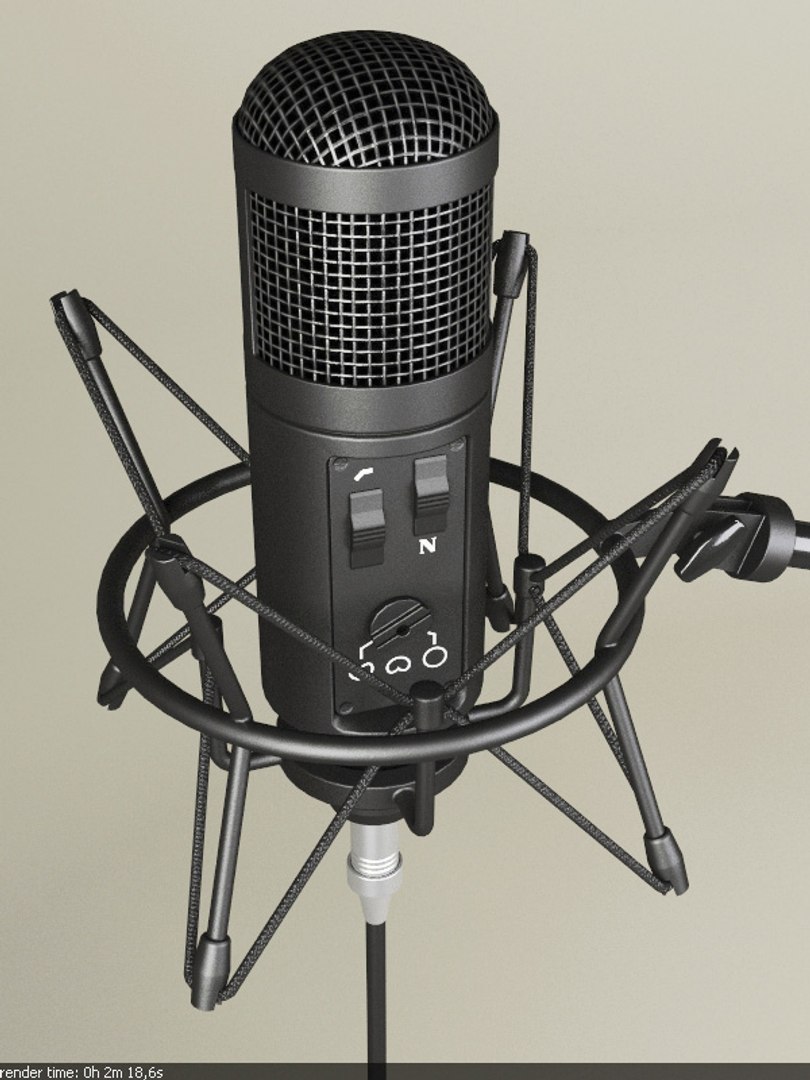 3d Model Of Condenser Microphone Oktava Mk