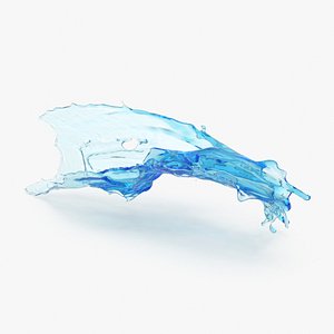 isolated aerial splash 1 3d model