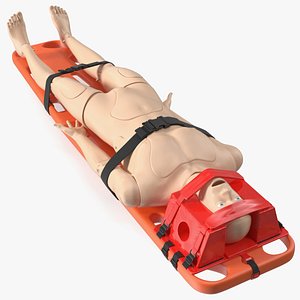 3D Spinal Board Stretcher with Manikin