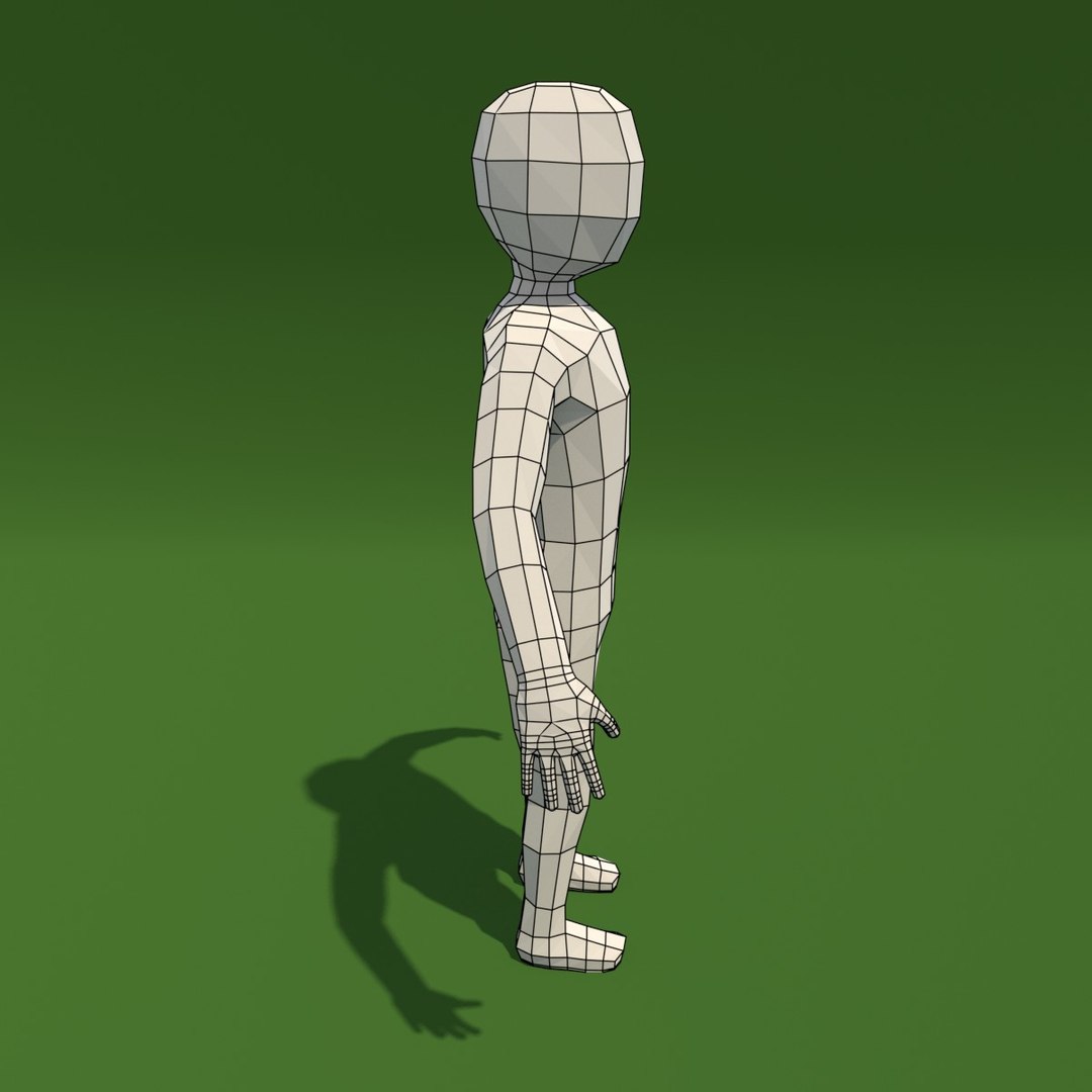 3d Basemesh Cartoon Man Model