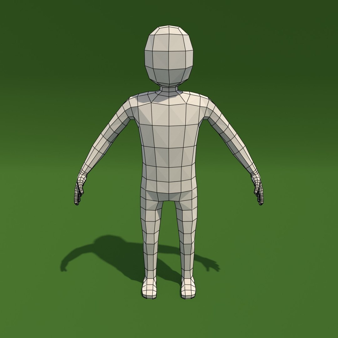 3d Basemesh Cartoon Man Model
