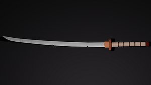 Low Poly Katana 3D model