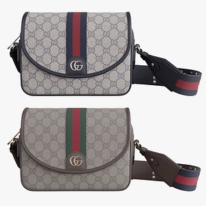3D Gucci Ophidia Monogrammed Mini shoulder bag model