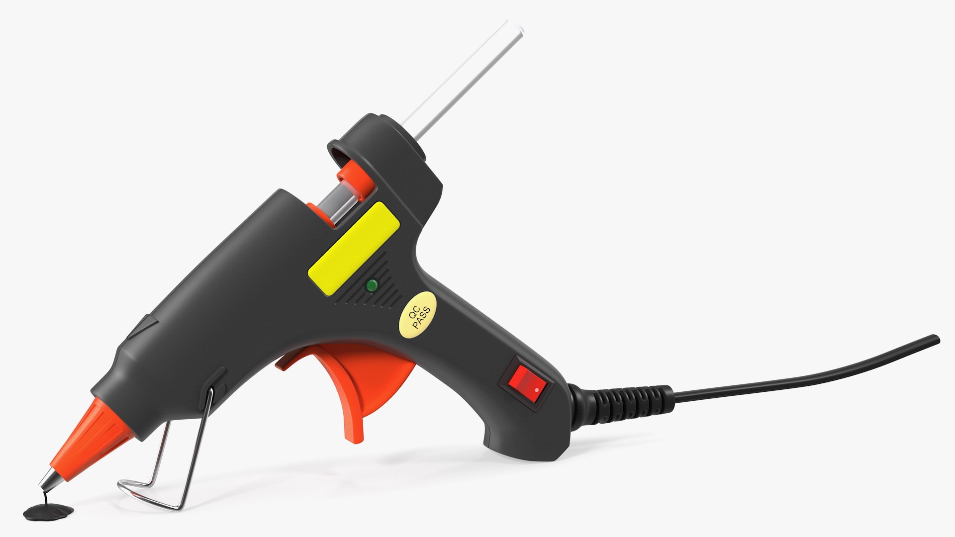Hot Melt Glue Gun with Glue Dripping 3D model preview